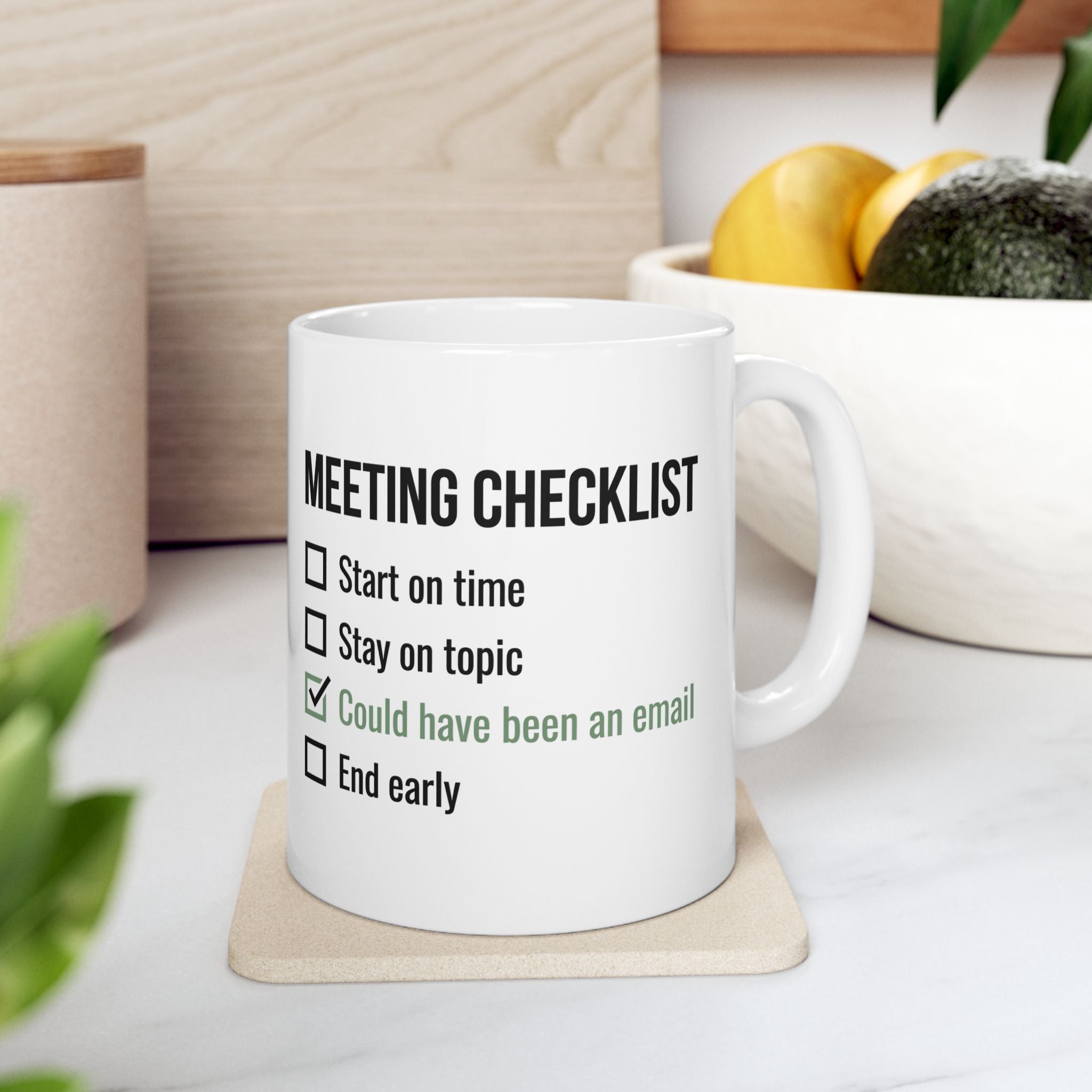 Meeting Checklist Ceramic Mug