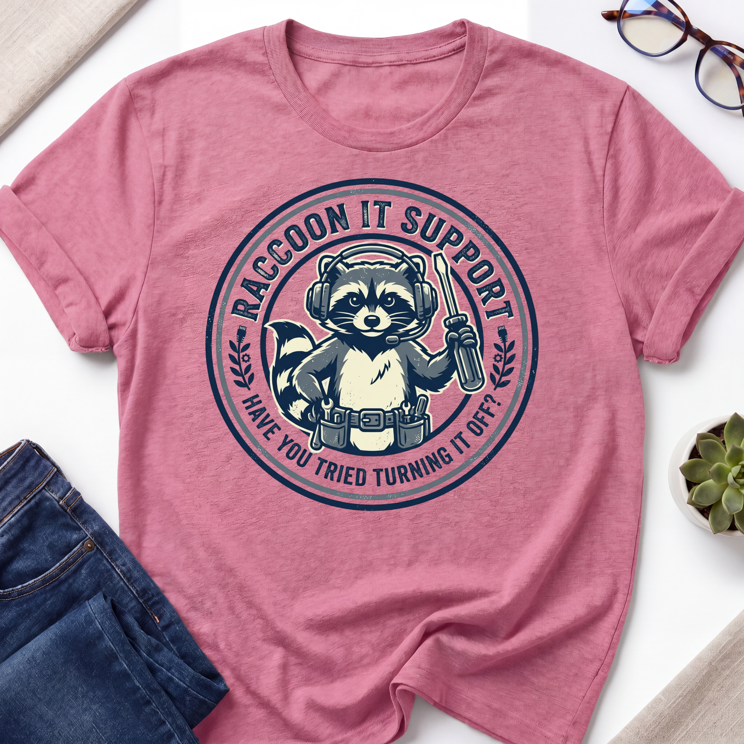 Raccoon IT Support T-Shirt