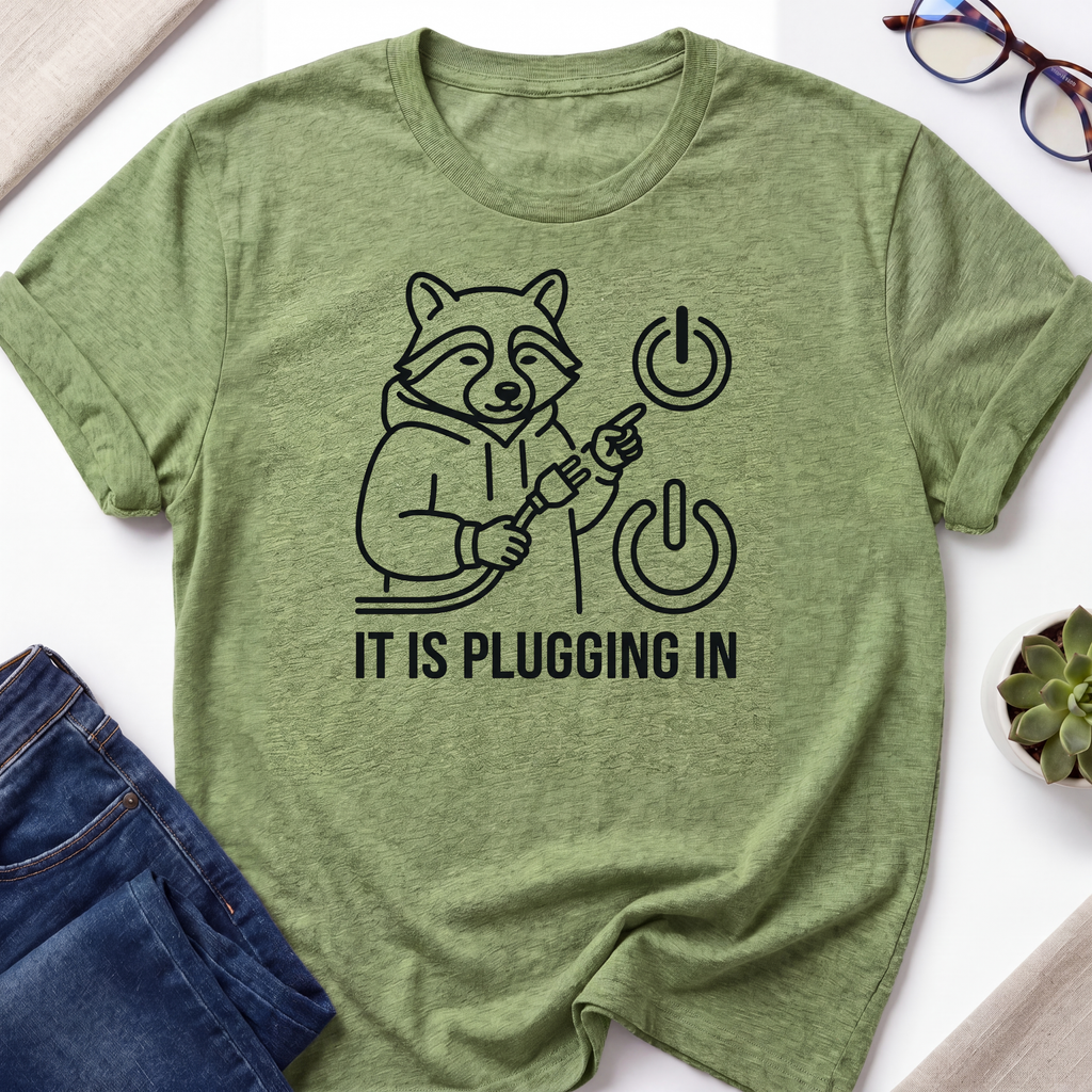 IT Office Plugging in T-Shirt