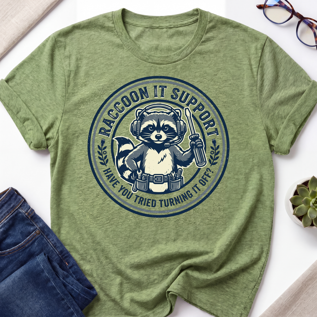 Raccoon IT Support T-Shirt