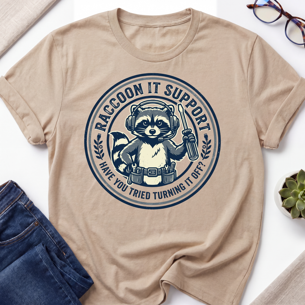 Raccoon IT Support T-Shirt