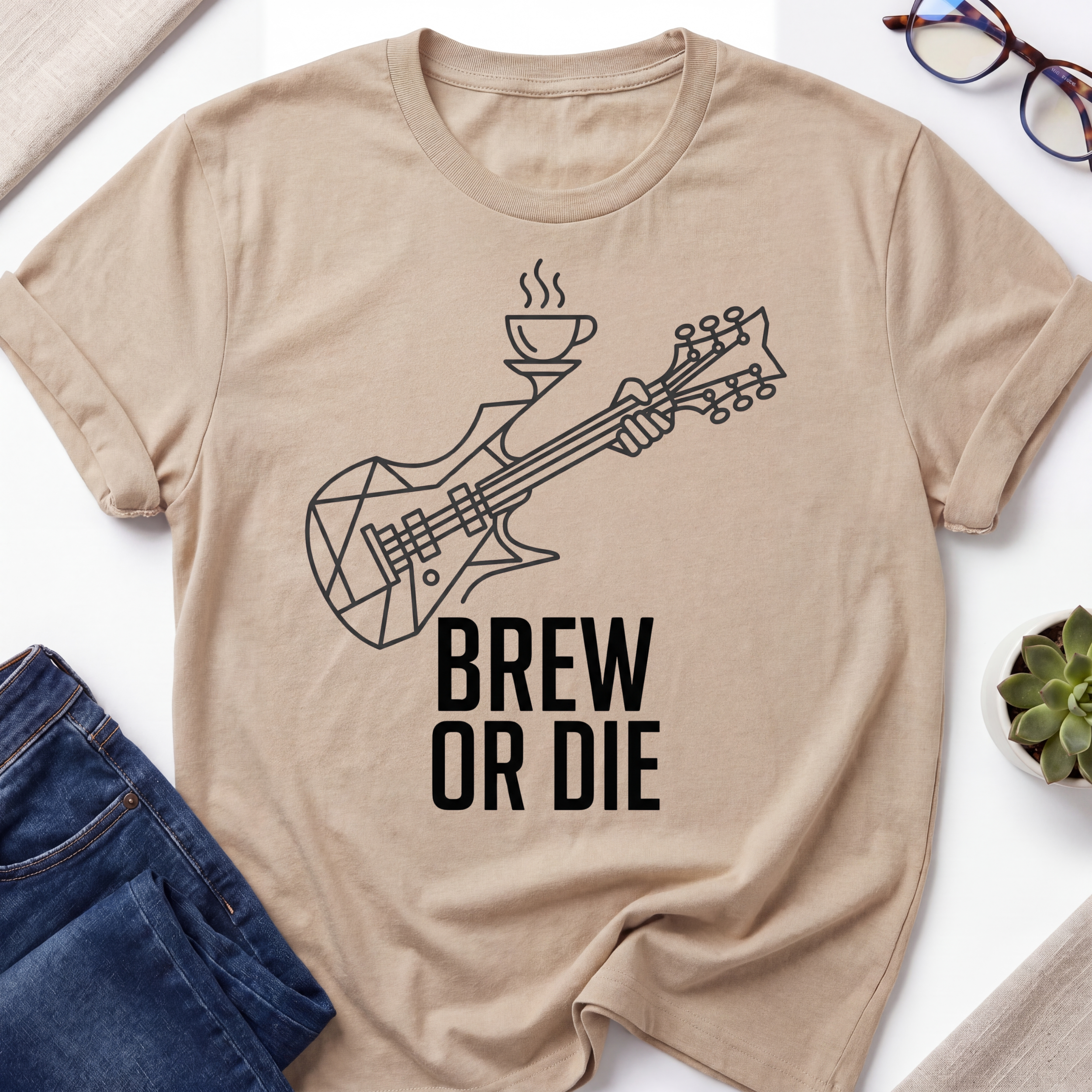 Brew or Die Guitar T-Shirt