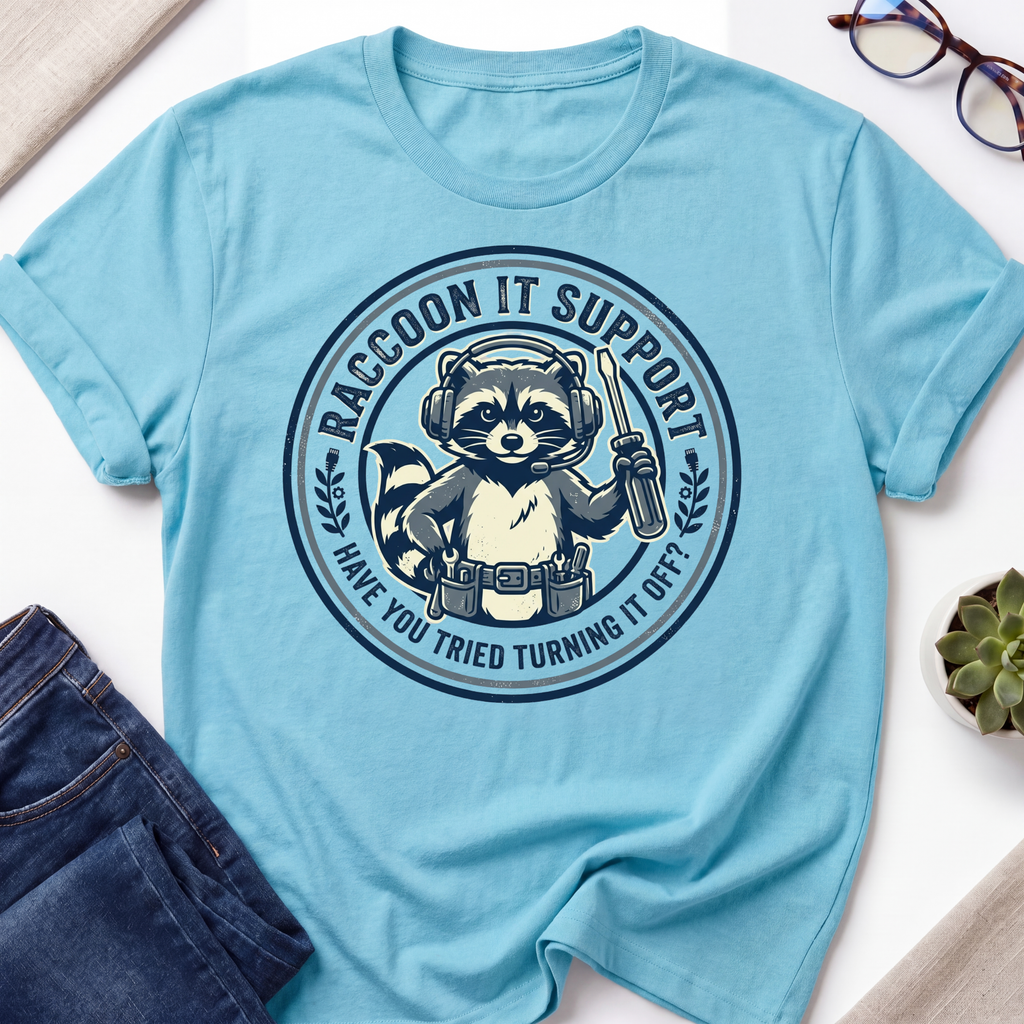 Raccoon IT Support T-Shirt