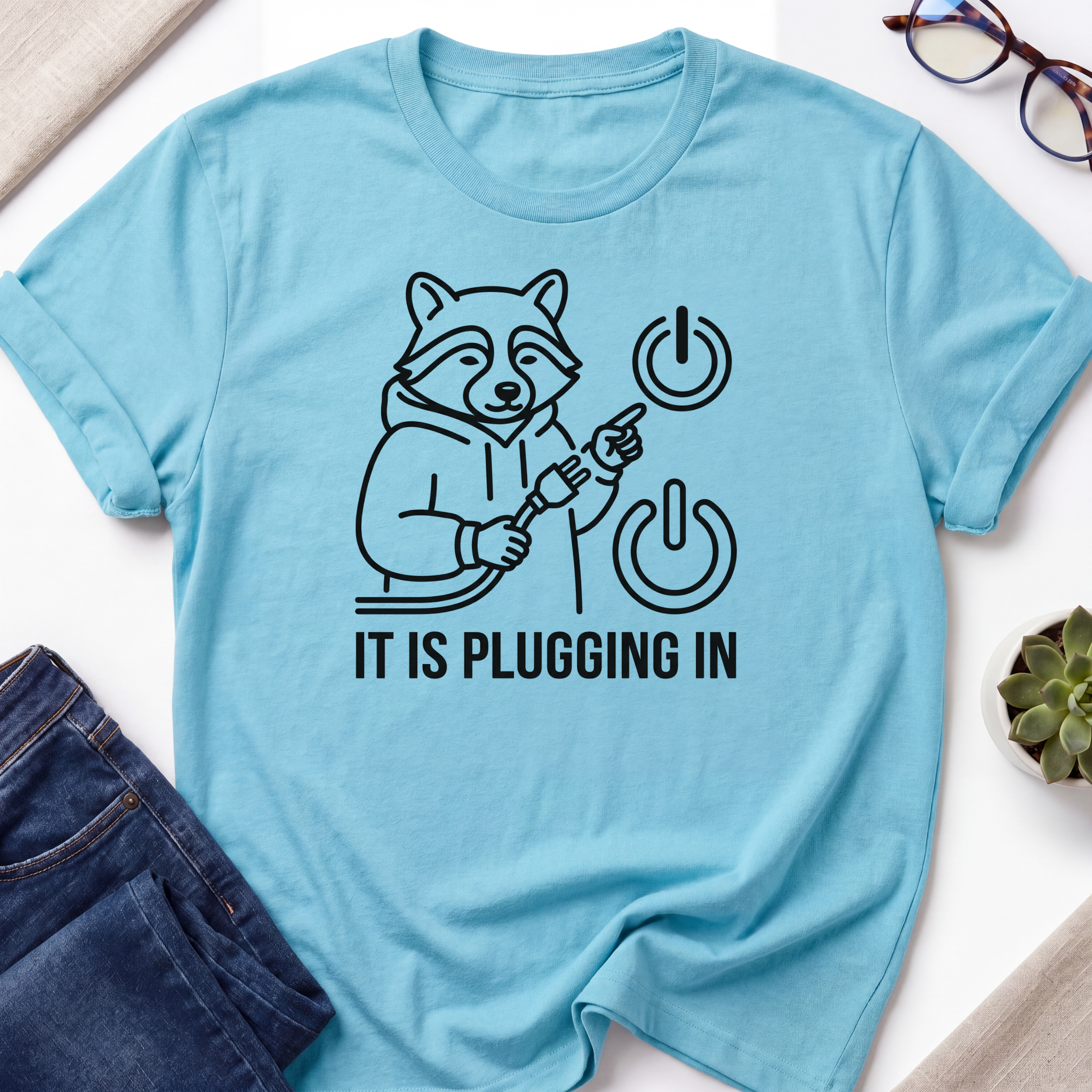 IT Office Plugging in T-Shirt
