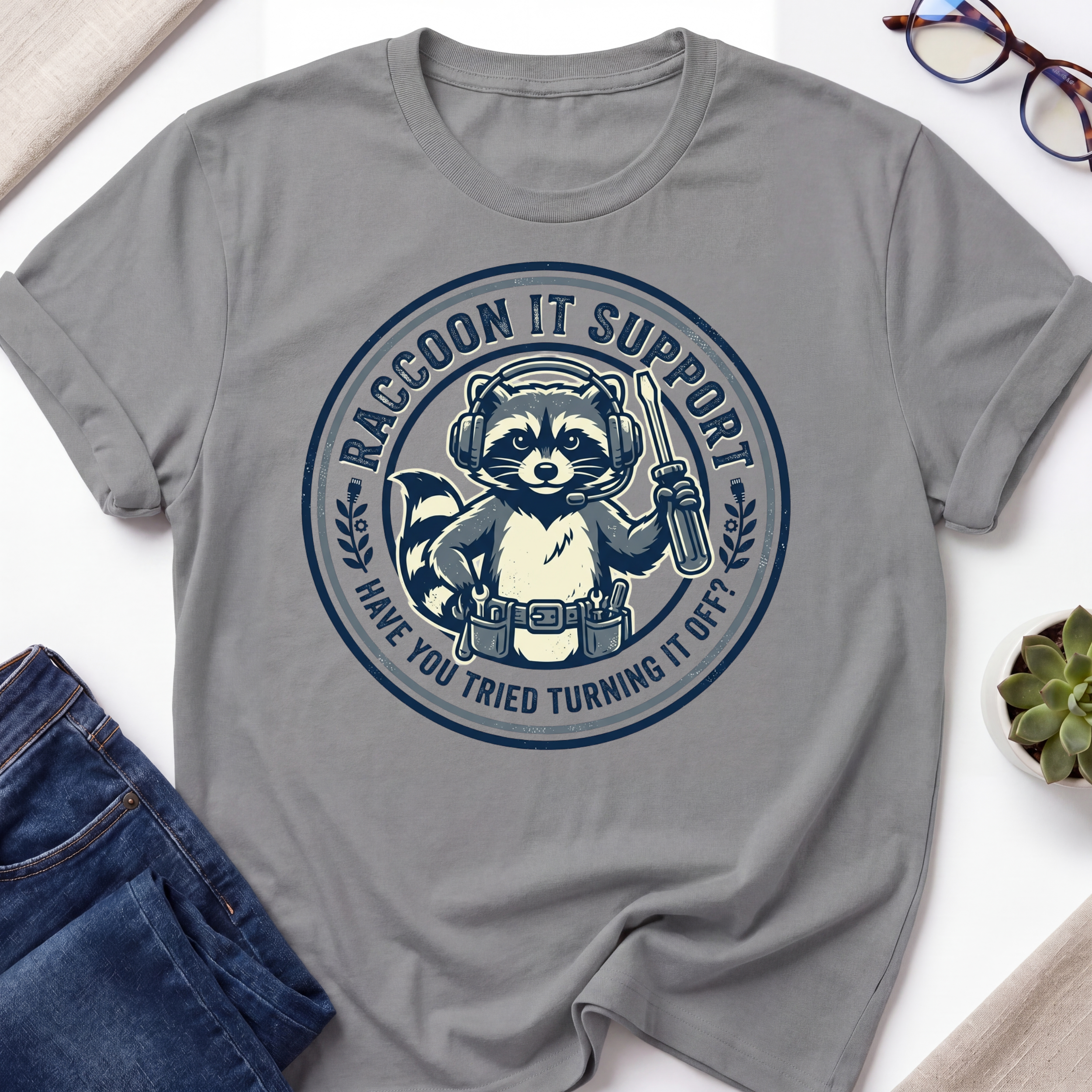 Raccoon IT Support T-Shirt
