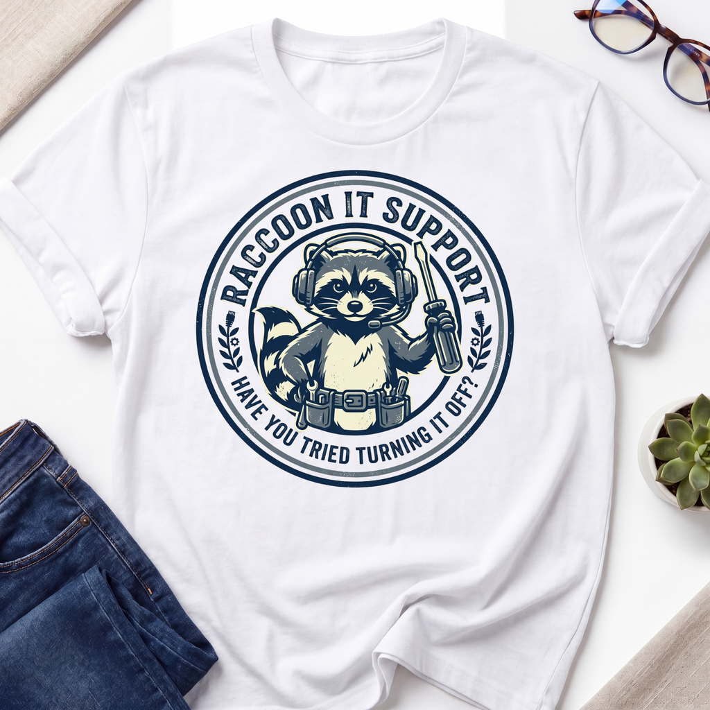 Raccoon IT Support T-Shirt
