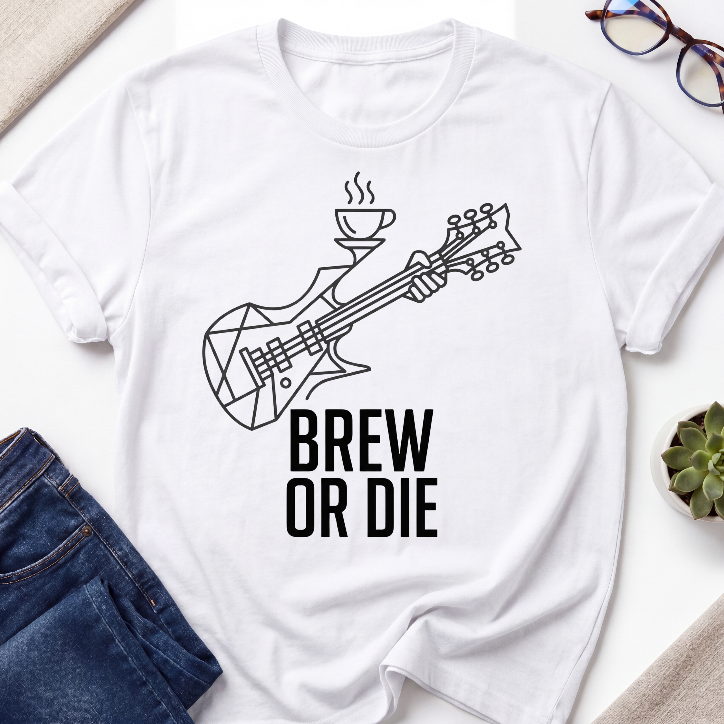 Brew or Die Guitar T-Shirt